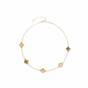 Kleine bloem ketting Goud