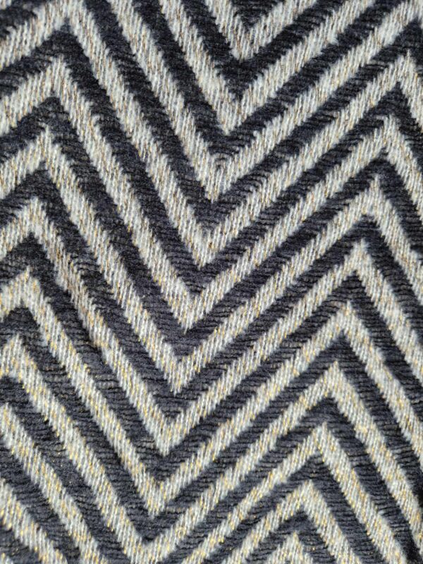 Smal zigzag sjaal Beige/Zwart - Afbeelding 3