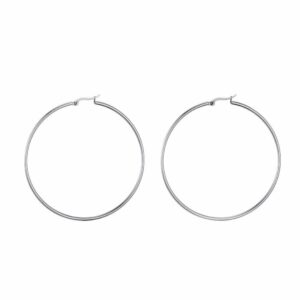 Basic ring oorbel Zilver