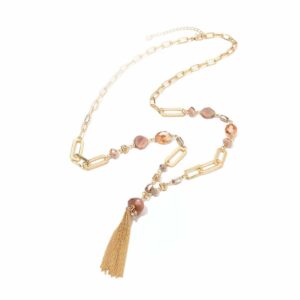 Stones ketting Goud/Rose