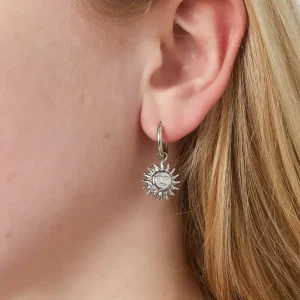 Sunshine oorbel Zilver
