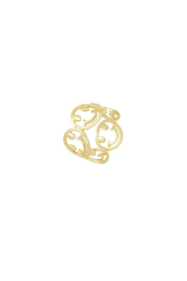 Smiley ring Goud - Afbeelding 3