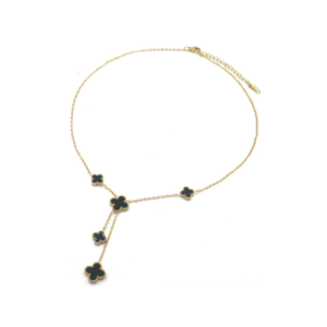 Clover necklace Gold/Black