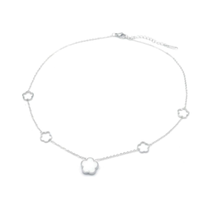 Flowers necklace Silver