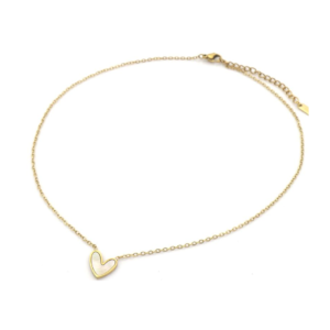 Marmer heart necklace Gold