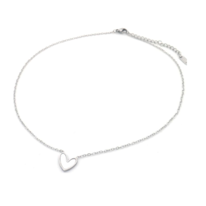 Marmer heart necklace Silver