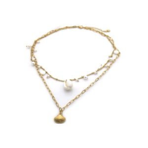 Shell necklace Gold