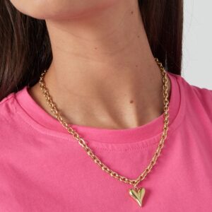 Big heart necklace Gold