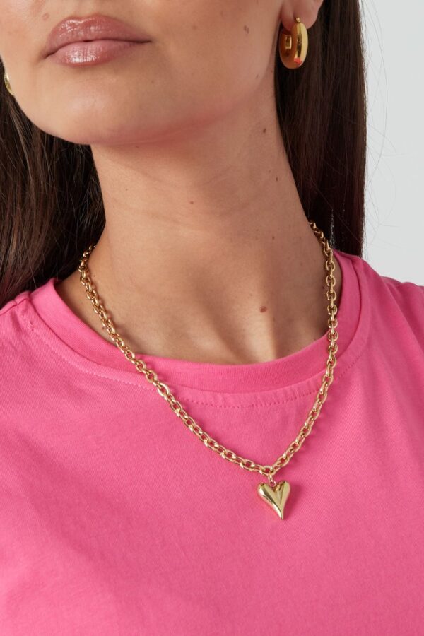 Big heart necklace Gold