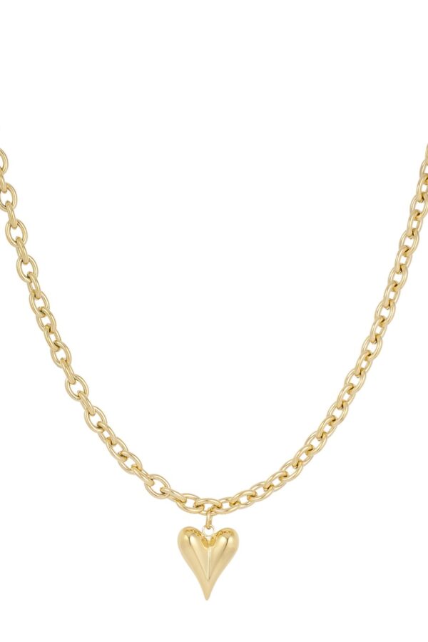 Big heart necklace Gold - Afbeelding 2