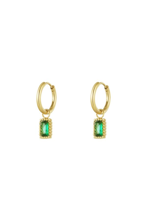 Small stones earring Gold